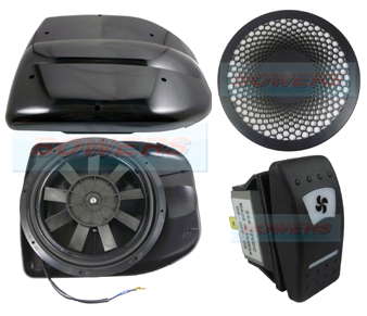ZMIVENTKIT5 Black Low Profile Motorised Turbo Roof Vent/Extractor Fan